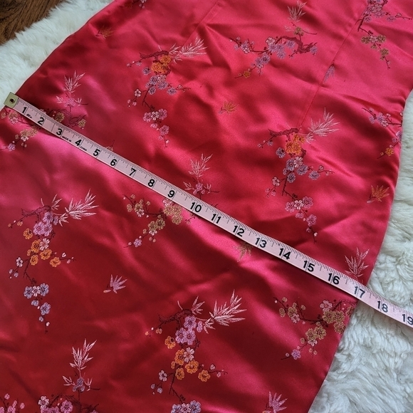 Vintage Chinese cheongsam dress Red women's Small - Picture 11 of 16